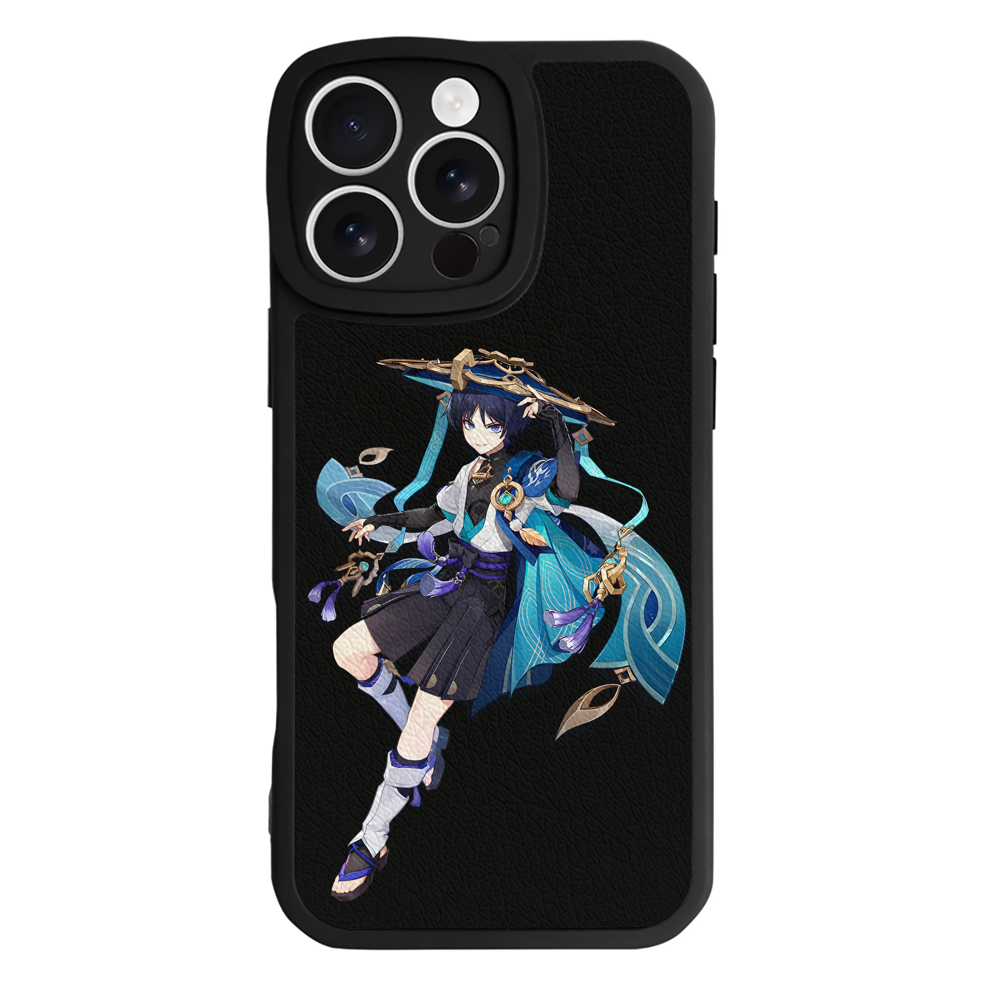げんし神 さんペい genshin Sanpei 【iPhone 16シリーズ対応】シリコンスマホケース（レザー調） 材質：シリコン